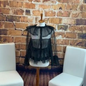 Endless Rose Black Sheer Top, Size S, NWT